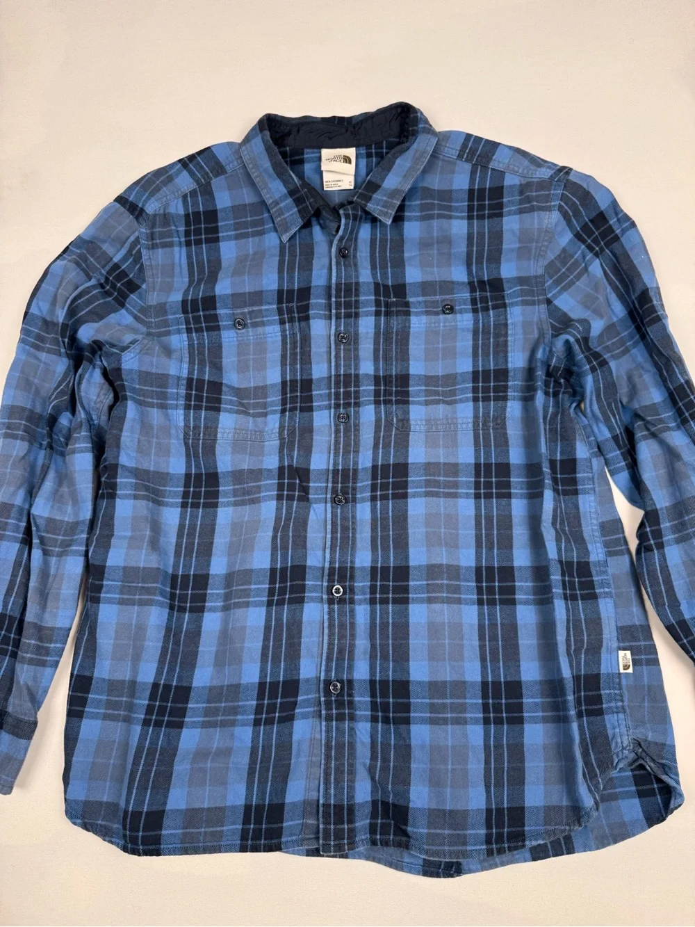 The North Face Arroyo Lightweight Blue Plaid Flannel Men’s XL
